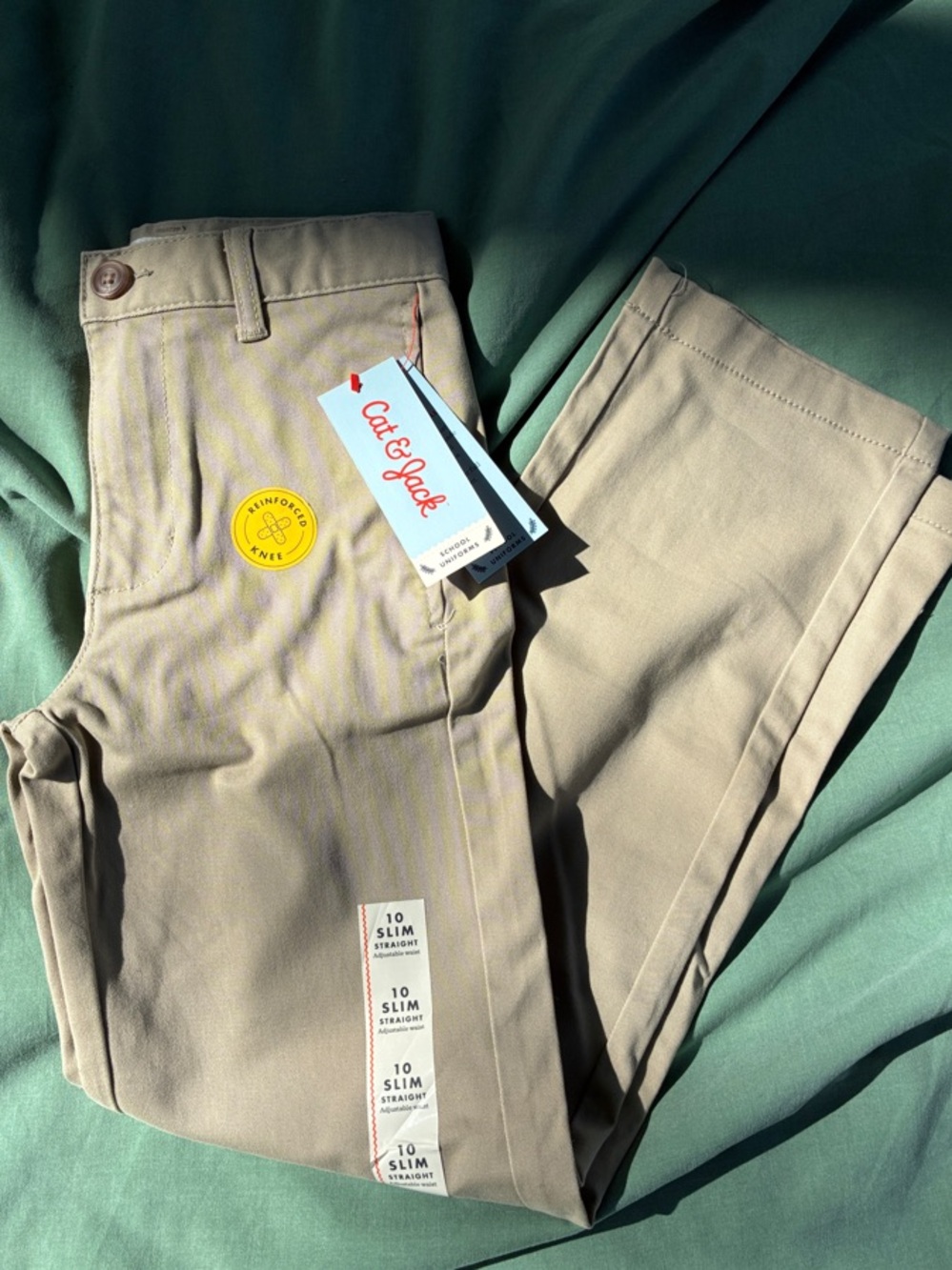 Cat & Jack Size 10 Slim Khaki/Tan Chinos